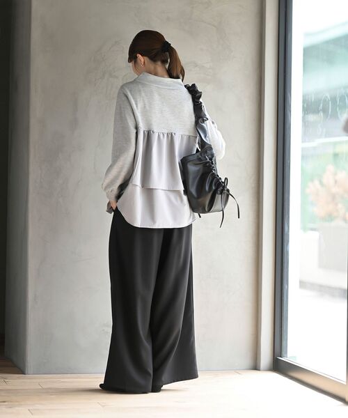 rps(アールピーエス)の「合皮フリルハンドBAG(ハンドバッグ・レディース・ブラック/シルバー・フリー)」の11枚目の写真