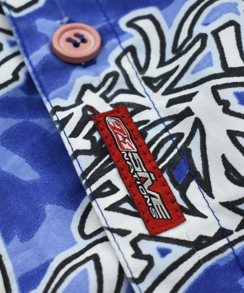 VINTAGE(ヴィンテージ)の「【ヴィンテージ古着】5ive nations ヒップホップ 総柄シャツ(シャツ/ブラウス・メンズ・ブルー・LARGE)」の11枚目の写真