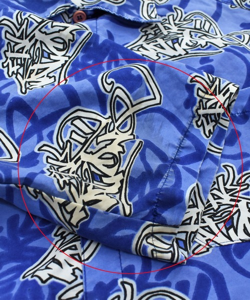 VINTAGE(ヴィンテージ)の「【ヴィンテージ古着】5ive nations ヒップホップ 総柄シャツ(シャツ/ブラウス・メンズ・ブルー・LARGE)」の5枚目の写真