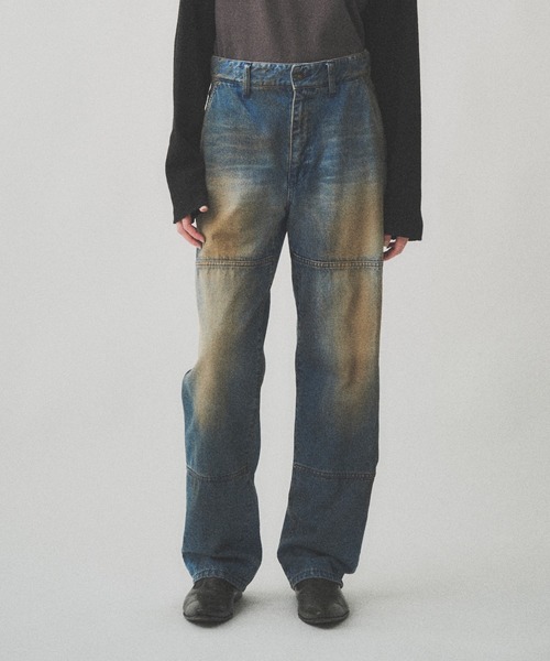 Juha（ユハ）の「RUST WORK DENIM PANTS（デニムパンツ・メンズ・インディゴブルー/ブラック・4/3/2）」の2枚目の写真