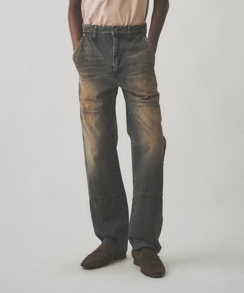 JUHA】RUST WIDE DENIM PANTS