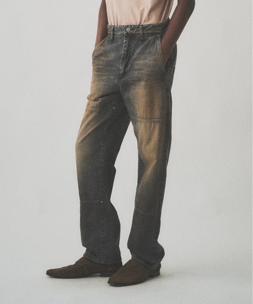 Juha（ユハ）の「RUST WORK DENIM PANTS（デニムパンツ・メンズ・インディゴブルー/ブラック・4/3/2）」の8枚目の写真