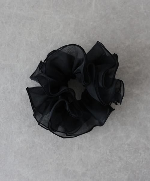 新作⭐︎★⭐︎オーガンジー131ビッグシアオーガンジー黒蝶型リボンシュシュジュエリー シュシュ リボン アンティークフェイクジュエリーオーガンジー