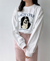 AS KNOW AS plus | ◇サガラ刺繍 ドッグプリントロンT(Tシャツ/カットソー)