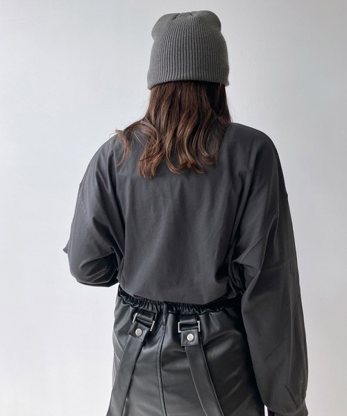 AS KNOW AS plus（アズノゥアズプラス）の「◇サガラ刺繍 ドッグプリントロンT（Tシャツ/カットソー・レディース・ネイビー/オフホワイト/オートミール/スミクロ・FREE）」の14枚目の写真