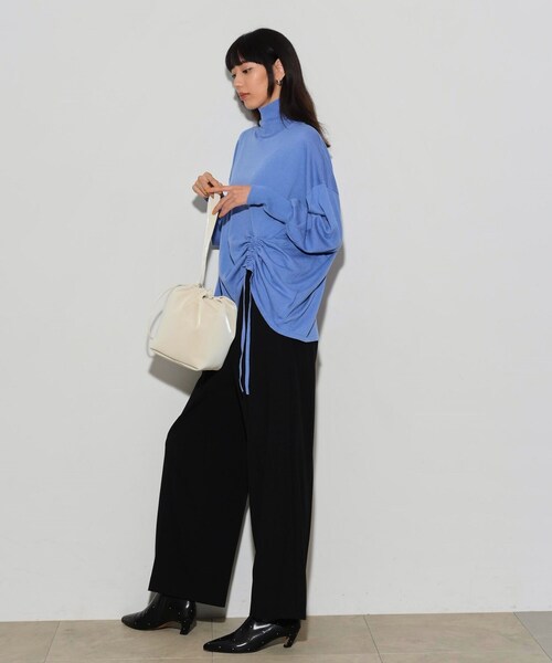 GALLEST（ギャレスト）の「◆サイドシャーリングハイネックニット（ニット/セーター・レディース・ブラック/ライトブルー/ライトオレンジ系/ホワイト系・38）」の11枚目の写真