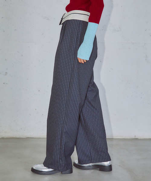 ELLEgirl(エルガール)の「マーベルトデザインワイドパンツ【ELLEgirl/エル ガール】(その他パンツ・レディース・グレー/ネイビー・S/M)」の10枚目の写真