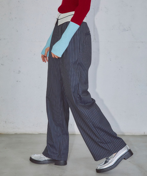 ELLEgirl(エルガール)の「マーベルトデザインワイドパンツ【ELLEgirl/エル ガール】(その他パンツ・レディース・グレー/ネイビー・S/M)」の11枚目の写真