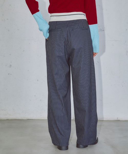 ELLEgirl(エルガール)の「マーベルトデザインワイドパンツ【ELLEgirl/エル ガール】(その他パンツ・レディース・グレー/ネイビー・S/M)」の12枚目の写真