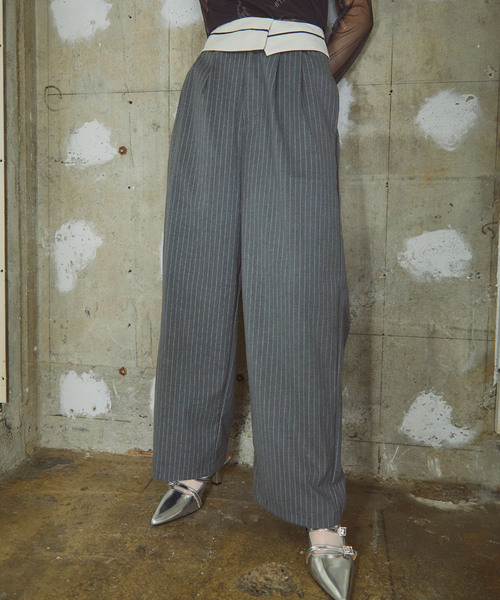 ELLEgirl(エルガール)の「マーベルトデザインワイドパンツ【ELLEgirl/エル ガール】(その他パンツ・レディース・グレー/ネイビー・S/M)」の22枚目の写真