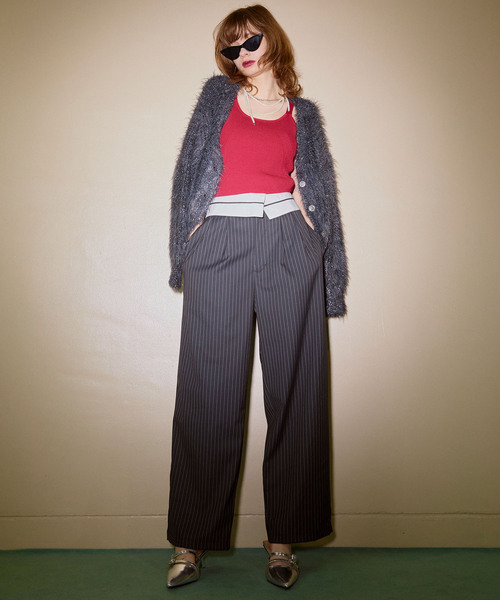 ELLEgirl(エルガール)の「マーベルトデザインワイドパンツ【ELLEgirl/エル ガール】(その他パンツ・レディース・グレー/ネイビー・S/M)」の16枚目の写真