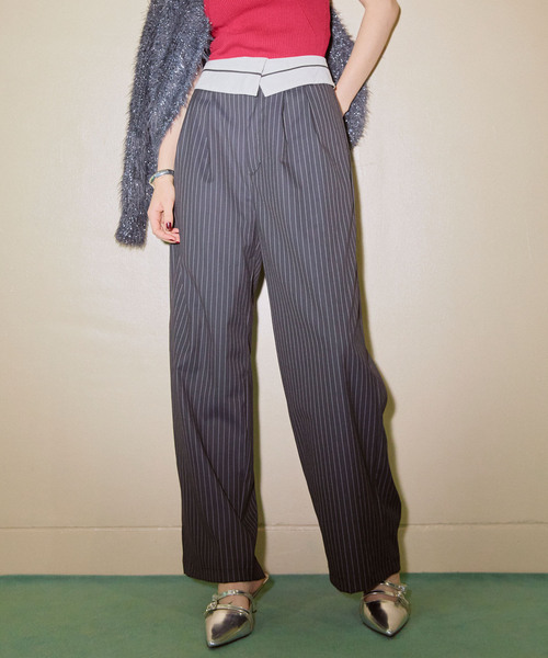 ELLEgirl(エルガール)の「マーベルトデザインワイドパンツ【ELLEgirl/エル ガール】(その他パンツ・レディース・グレー/ネイビー・S/M)」の17枚目の写真