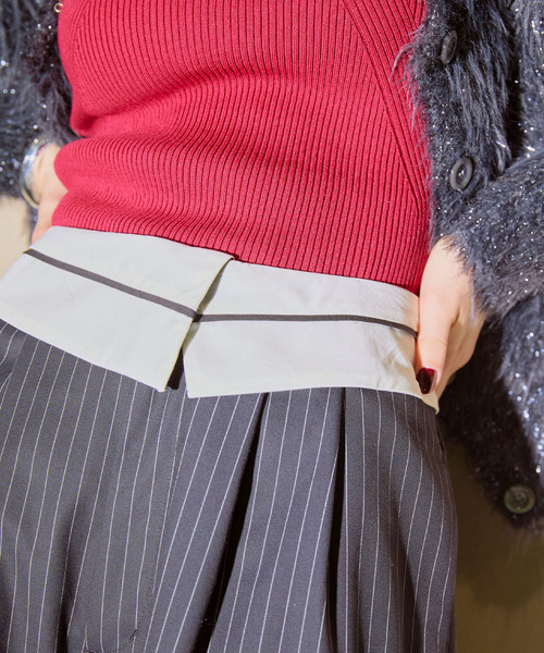 ELLEgirl(エルガール)の「マーベルトデザインワイドパンツ【ELLEgirl/エル ガール】(その他パンツ・レディース・グレー/ネイビー・S/M)」の21枚目の写真