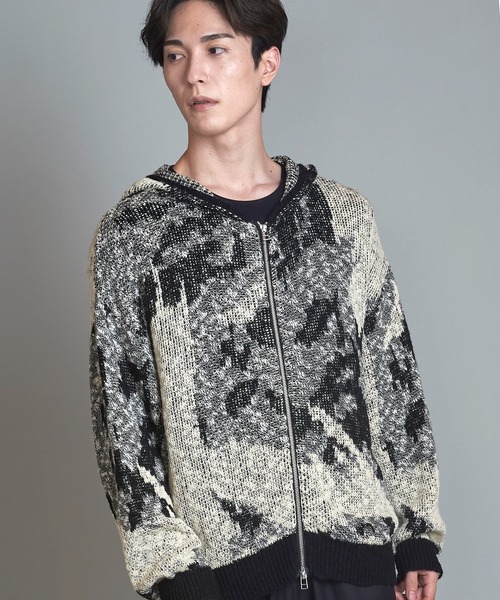 NO ID.(ノーアイディ)の「【NO ID.】Abstract JQ Knit Zip Parka / アブストラクト JQ ニット ジップ パーカ(パーカー・メンズ・ブラック/イエロー/アイボリー・ONE SIZE)」の11枚目の写真