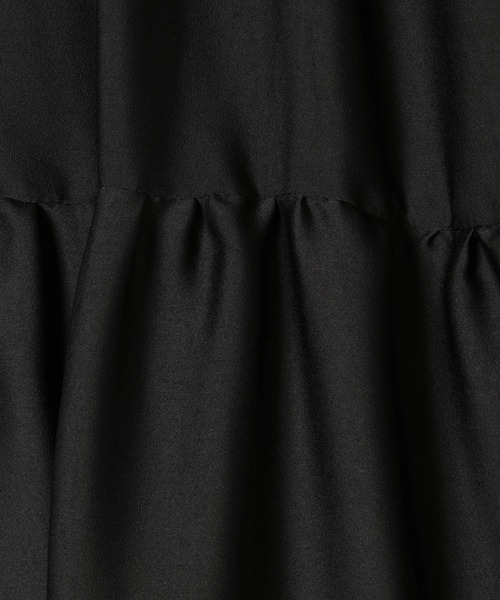 Heather(ヘザー)の「サテンティアードロングスカート 151005(スカート・レディース・アイボリー/ブラック・FREE)」の17枚目の写真
