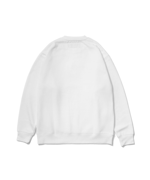 UNIVERSAL CHEMISTRY(ユニバーサルケミストリー)の「UNIVERSAL OVERALL SWEAT SHIRT_CHICAGO FLOCKY PRINT(スウェット・メンズ・杢グレー/ホワイト・MEDIUM/LARGE)」の6枚目の写真