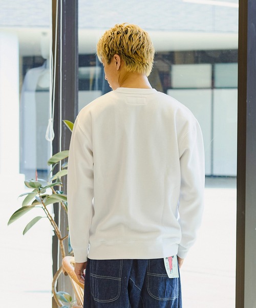 UNIVERSAL CHEMISTRY(ユニバーサルケミストリー)の「UNIVERSAL OVERALL SWEAT SHIRT_CHICAGO FLOCKY PRINT(スウェット・メンズ・杢グレー/ホワイト・MEDIUM/LARGE)」の3枚目の写真