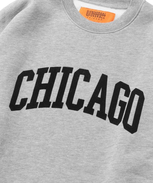 UNIVERSAL CHEMISTRY(ユニバーサルケミストリー)の「UNIVERSAL OVERALL SWEAT SHIRT_CHICAGO FLOCKY PRINT(スウェット・メンズ・杢グレー/ホワイト・MEDIUM/LARGE)」の14枚目の写真
