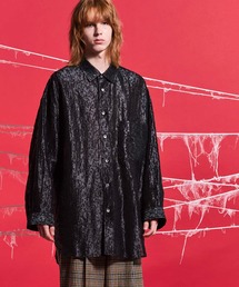 UNISEX》120/2 Suvin Cotton Typewriter Prime-Over Shirt Coat/スビン