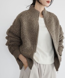 ELFRANK（エルフランク）の「ループ編みニットジップブルゾン（ブルゾン）」