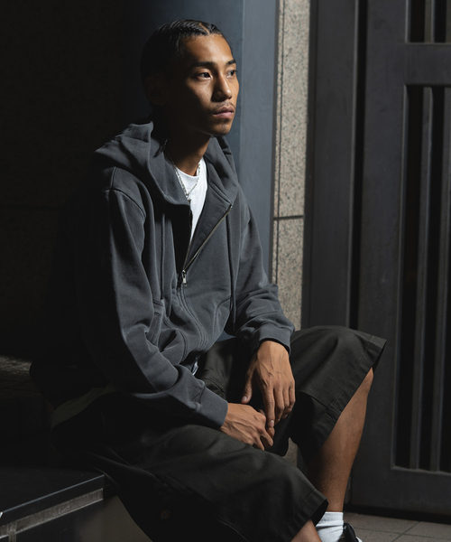 PULP/417EDIFICE(パルプフォーワンセブンエディフィス)の「フェードブラック ジップフーディ(パーカー・メンズ・チャコールグレー・MEDIUM/LARGE)」の8枚目の写真