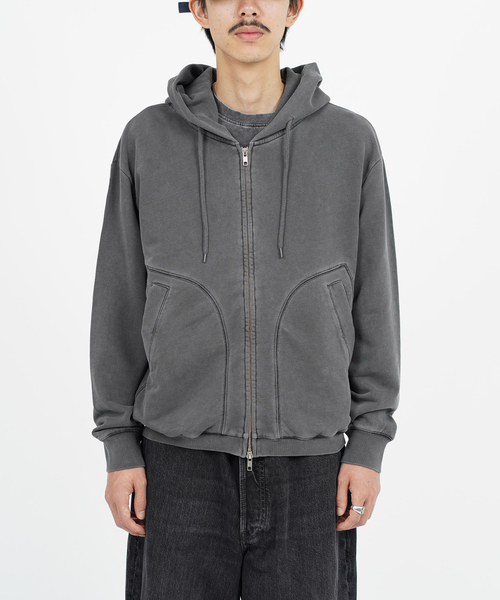 PULP/417EDIFICE(パルプフォーワンセブンエディフィス)の「フェードブラック ジップフーディ(パーカー・メンズ・チャコールグレー・MEDIUM/LARGE)」の9枚目の写真