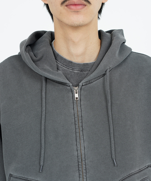 PULP/417EDIFICE(パルプフォーワンセブンエディフィス)の「フェードブラック ジップフーディ(パーカー・メンズ・チャコールグレー・MEDIUM/LARGE)」の12枚目の写真