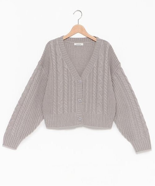 セール】【洗える】ケーブルニットカーディガン（カーディガン/ボレロ