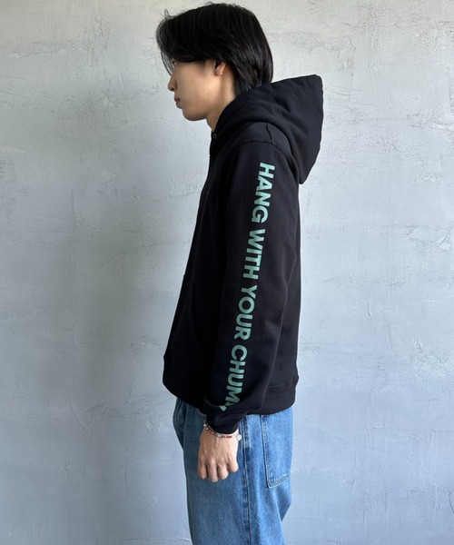 CHUMS（チャムス）の「【WEB限定】[CHUMS/チャムス] HWYC 袖プリント オーバーサイズスウェットパーカー（パーカー・レディース・グレー/ブラック・M/L）」の22枚目の写真