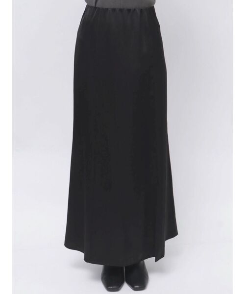 LAGUNAMOON（ラグナムーン）の「ハンマーサテンナロースカート（スカート・レディース・ライトグレー/ブラック・SMALL/MEDIUM）」の5枚目の写真