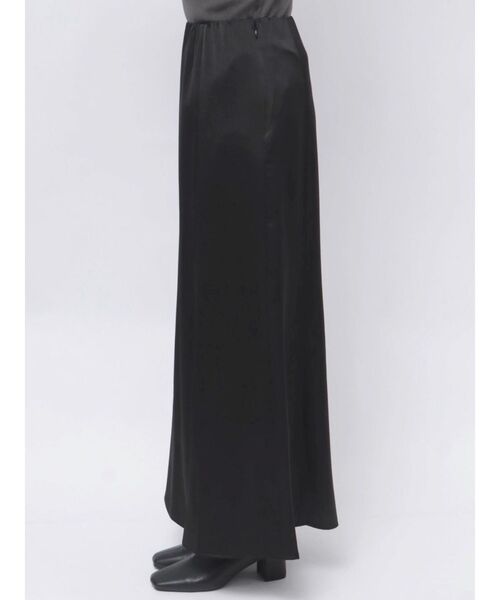 LAGUNAMOON（ラグナムーン）の「ハンマーサテンナロースカート（スカート・レディース・ライトグレー/ブラック・SMALL/MEDIUM）」の6枚目の写真