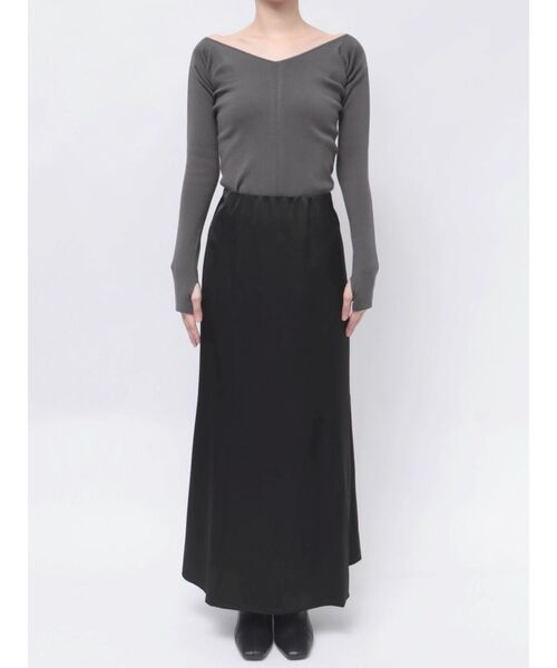 LAGUNAMOON（ラグナムーン）の「ハンマーサテンナロースカート（スカート・レディース・ライトグレー/ブラック・SMALL/MEDIUM）」の11枚目の写真