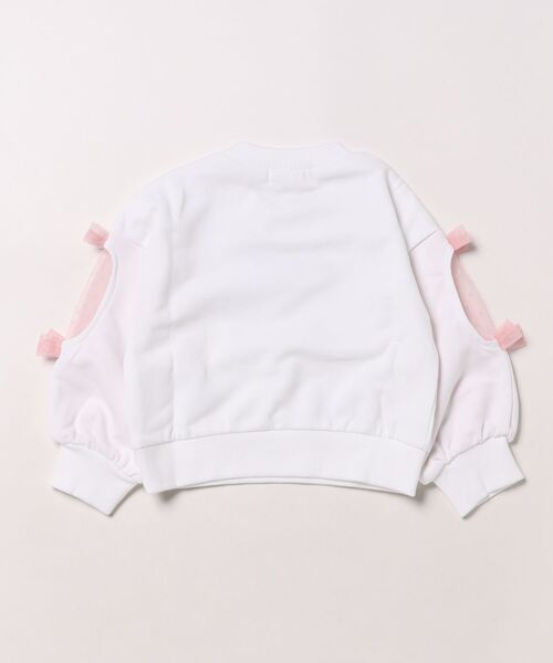BABYDOLL(ベビードール)の「袖スリット トレーナー 9780K(スウェット・キッズ・チャコールグレー/ホワイト・90cm/100cm/120cm/130cm/140cm/110cm)」の4枚目の写真