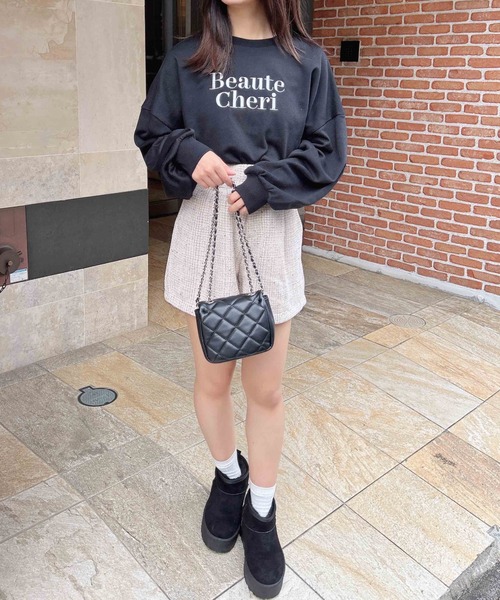 INGNI（イング）の「厚底ムートンブーツ（ブーツ・レディース・ベージュ/ブラック・S/M/L/LL）」の19枚目の写真