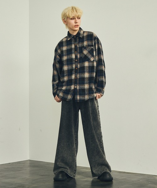 セール】Regular color flannel check shirt / レギュラーカラー
