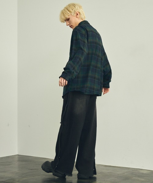 Shoowtime（ショウタイム）の「Regular color flannel check shirt / レギュラーカラーフランネルチェックシャツ（シャツ/ブラウス・メンズ・ネイビー/グリーン系・LARGE/MEDIUM/X-LARGE）」の17枚目の写真