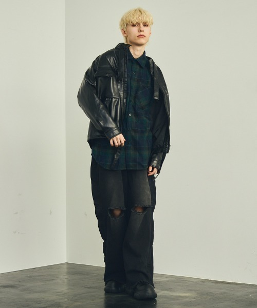 Shoowtime（ショウタイム）の「Regular color flannel check shirt / レギュラーカラーフランネルチェックシャツ（シャツ/ブラウス・メンズ・ネイビー/グリーン系・LARGE/MEDIUM/X-LARGE）」の20枚目の写真