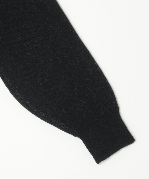 VENCEEXCHANGE（ヴァンスエクスチェンジ）の「Fameuxロゴジャガードニット（ニット/セーター・レディース・ベージュ/ブラック/ライトグレー/オフホワイト/グレー・FREE）」の6枚目の写真