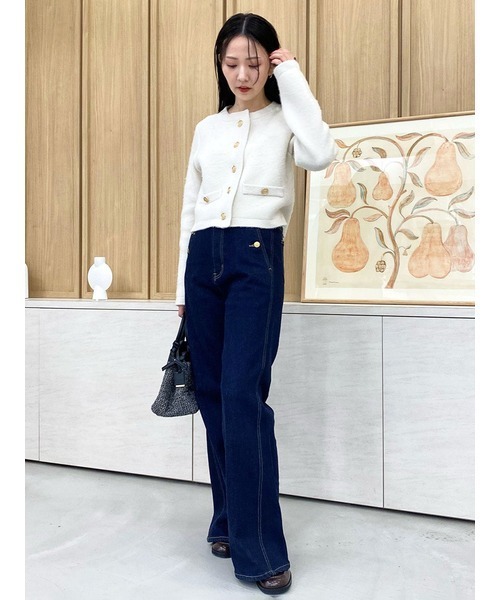 LILY BROWN(リリーブラウン)の「【WEB限定00サイズ】ストレッチフレアデニムパンツ(デニムパンツ・レディース・ブルー/ベージュ/インディゴブルー・0/1)」の13枚目の写真