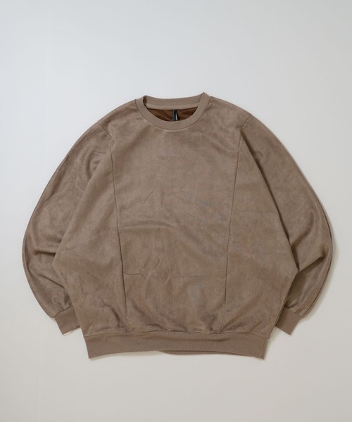 Anytime Songs(エニータイムソングス)の「faux suede dolman sleeve cutsew/スウェードタッチ ドルマンスリーブ カットソー(スウェット・メンズ・ブラック/グレイッシュベージュ/サックスブルー/オフホワイト/チャコールグレー・L/XL/M)」の5枚目の写真