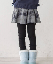 SLAP SLIP（スラップスリップ）の「サイドリボンチェックスカッツ(80~130cm)（スカート・キッズ）」