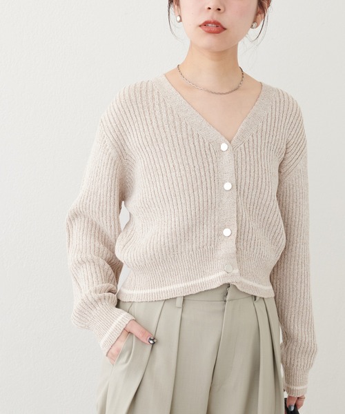 【新品】Diagram ダイアグラム　ラインＶネック　ニットカーディガン ラインVネックニットカーディガン / GRACE CONTINENTAL | GRACE