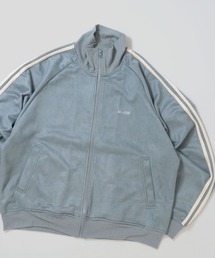 Ritzy（リッツィー）の「faux suede track jacket/スウェードタッチ ワンポイント刺繍 袖ライン トラックジャケット レディース メンズ（ジャージ）」
