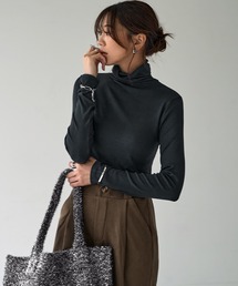 STYLE DELI（スタイルデリ）の「とろみ薄リブルーズタートルトップス（その他トップス）」