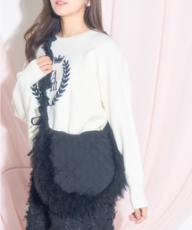 【ZOZO限定】サイドファーキルティングショルダーバッグ