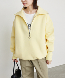 SLOBE IENA | ダンボールニットハーフジッププルオーバー(スウェット)