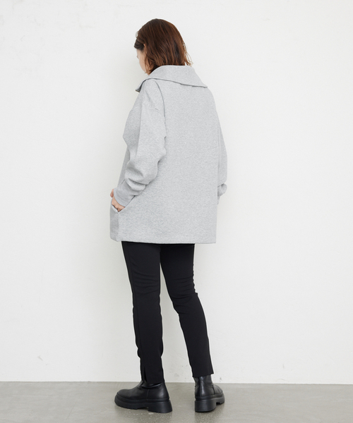 SLOBE IENA（スローブイエナ）の「ダンボールニットハーフジッププルオーバー（スウェット・レディース・イエロー/グレー・FREE）」の7枚目の写真