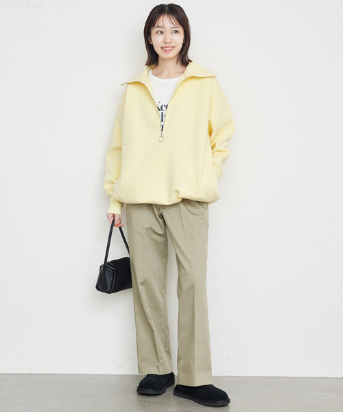 SLOBE IENA - SLOBE IENA ダンボールニットハーフジッププルオーバー SLOBE IENA（スローブイエナ）の「裏毛ハーフジッププルオーバー