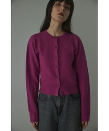 BLACK BY MOUSSY | round neck knit cardigan(ラウンドネックニットカーディガン)(カーディガン/ボレロ)