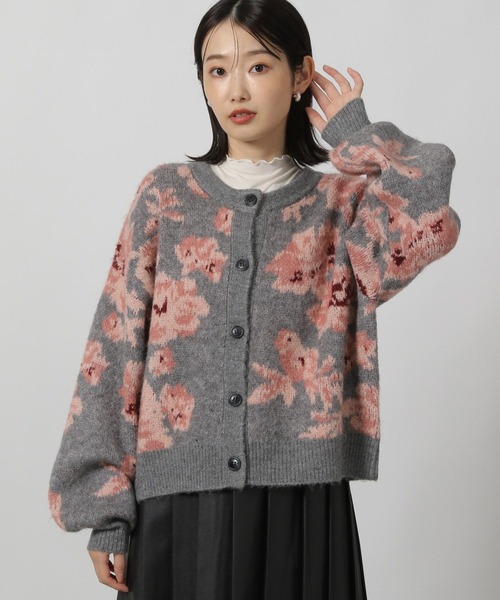 LAKOLE（ラコレ）の「花柄起毛カーディガン / 144443（カーディガン